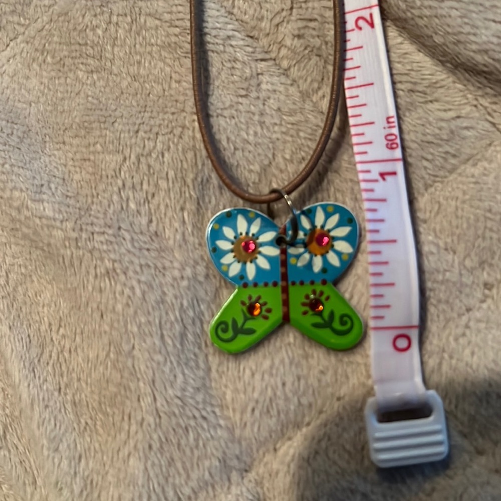 Natural Life Butterfly necklace. EUC!!